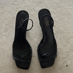 Black mini heel/sandal